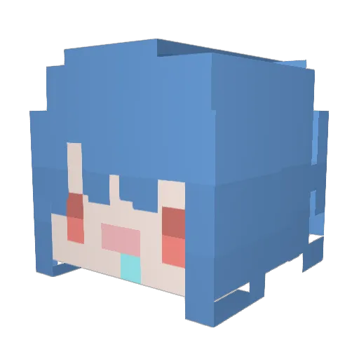 Sufu1234 Minecraft avatar head, 3D render