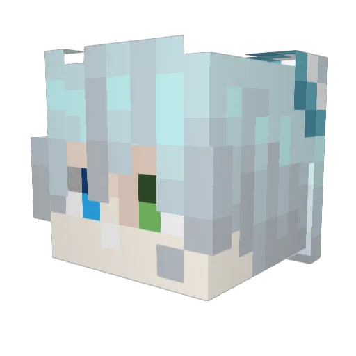 Sug4r_Rainbow Minecraft avatar head, 3D render