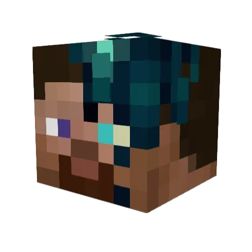 SugMc Minecraft avatar head, 3D render