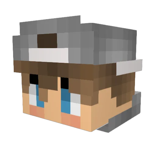 SugaKC Minecraft avatar head, 3D render