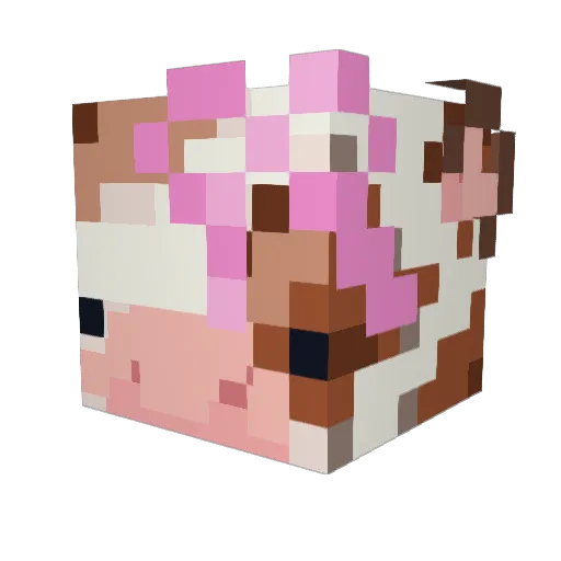 Sugabea Minecraft avatar head, 3D render