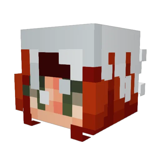 SugahSheep Minecraft avatar head, 3D render