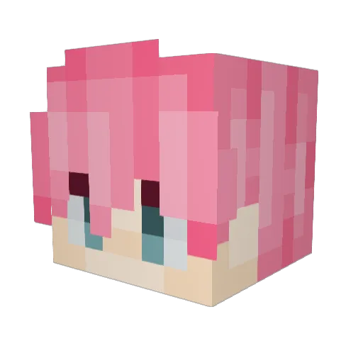 Sugahnubbs Minecraft avatar head, 3D render