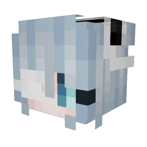 SugarBot Minecraft avatar head, 3D render