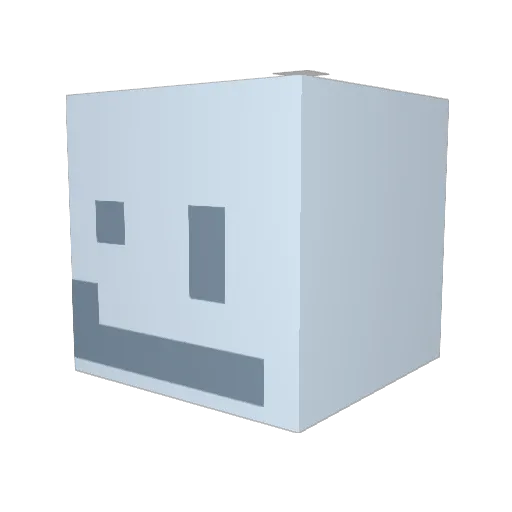 SugarCloud Minecraft avatar head, 3D render
