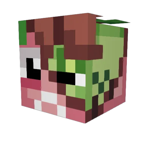 SugarCollie Minecraft avatar head, 3D render