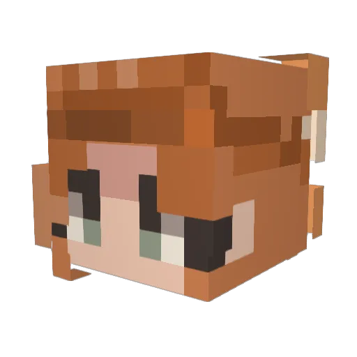 SugarCookie1046 Minecraft avatar head, 3D render