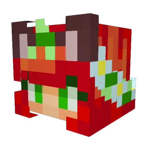 SugarCreek Minecraft avatar head, 3D render