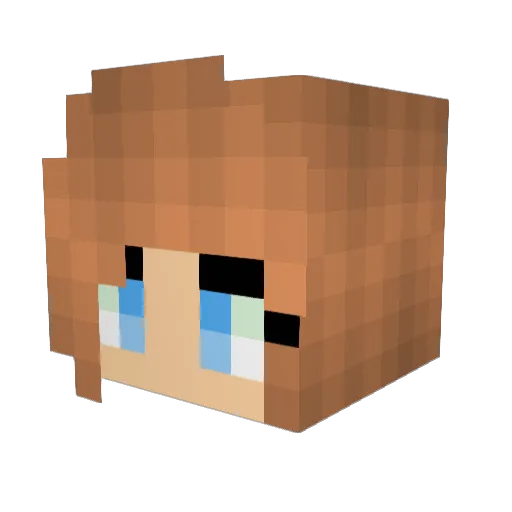 SugarCross Minecraft avatar head, 3D render