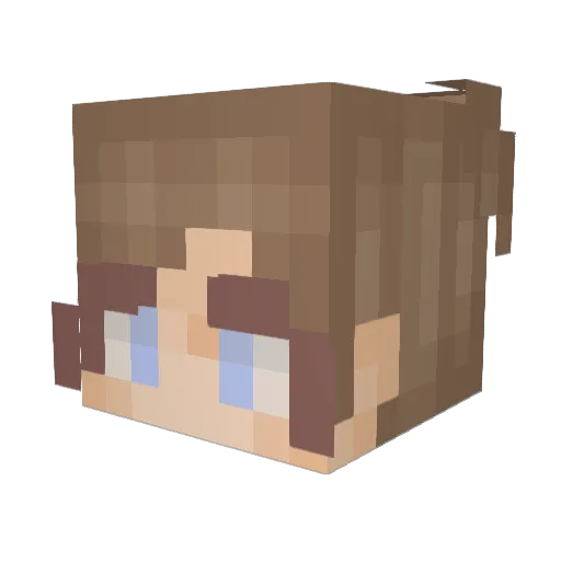 SugarFlower0125 Minecraft avatar head, 3D render