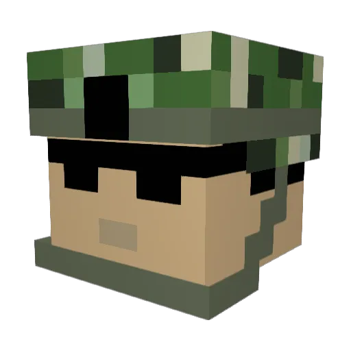 SugarGlide Minecraft avatar head, 3D render