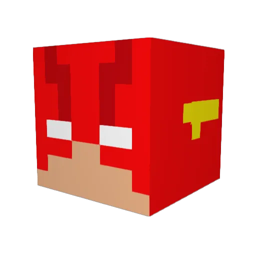 SugarRush6 Minecraft avatar head, 3D render