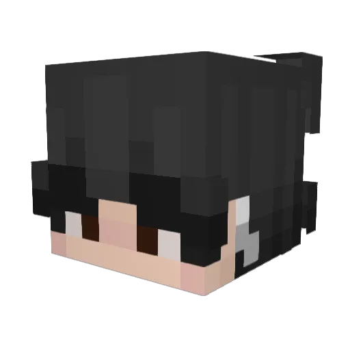 SugarRushChaos Minecraft avatar head, 3D render