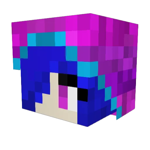 SugarRushEB Minecraft avatar head, 3D render