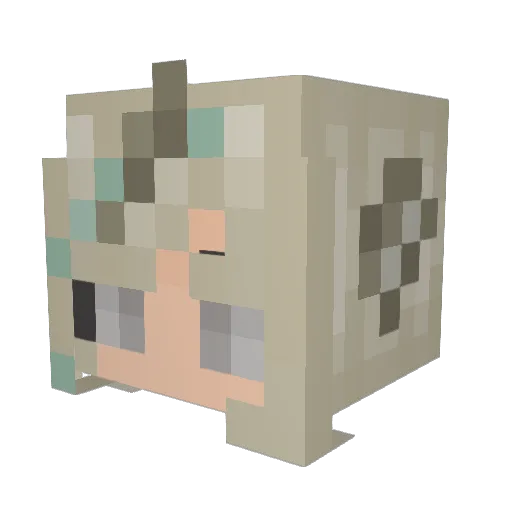 SugarRush_Eda Minecraft avatar head, 3D render