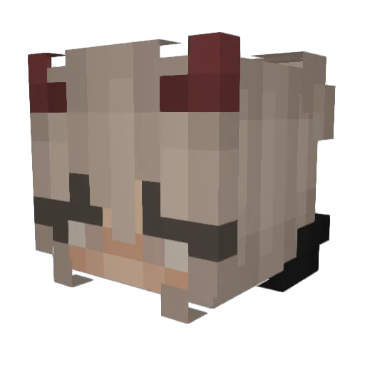 SugarSaint Minecraft avatar head, 3D render