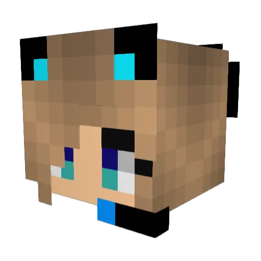SugarSolace Minecraft avatar head, 3D render