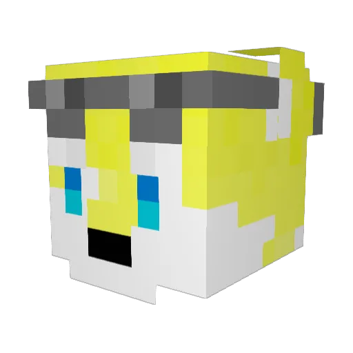 Sugar_258 Minecraft avatar head, 3D render