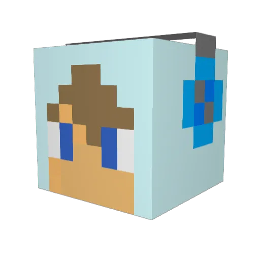 Sugar_Cho Minecraft avatar head, 3D render