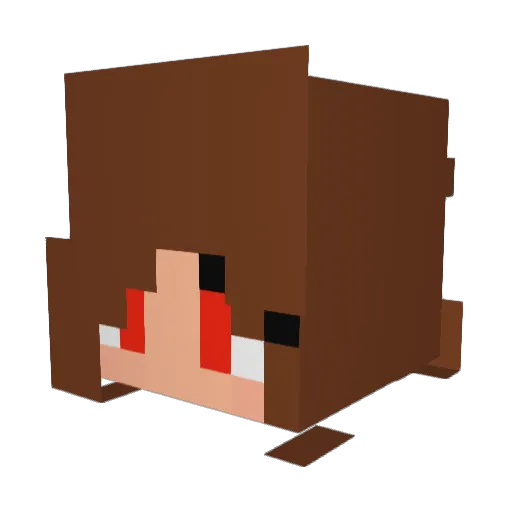 Sugar_Girl2 Minecraft avatar head, 3D render