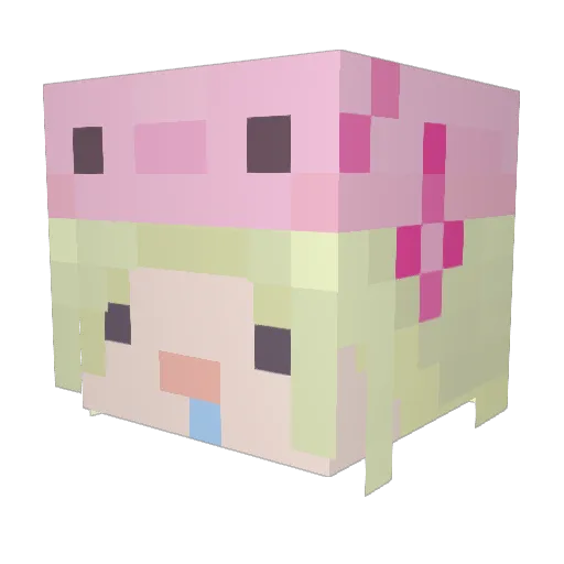 Sugar_sugar_ Minecraft avatar head, 3D render