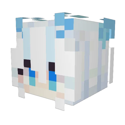 Sugarandkello Minecraft avatar head, 3D render
