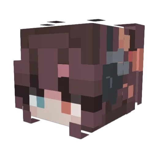 Sugarbellb Minecraft avatar head, 3D render
