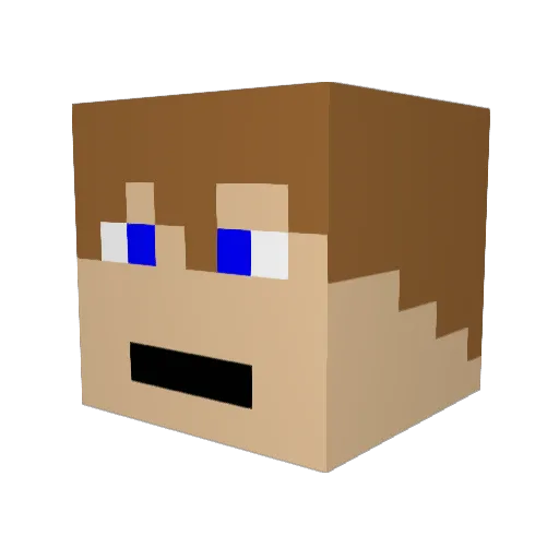 SugarcaneCactus Minecraft avatar head, 3D render