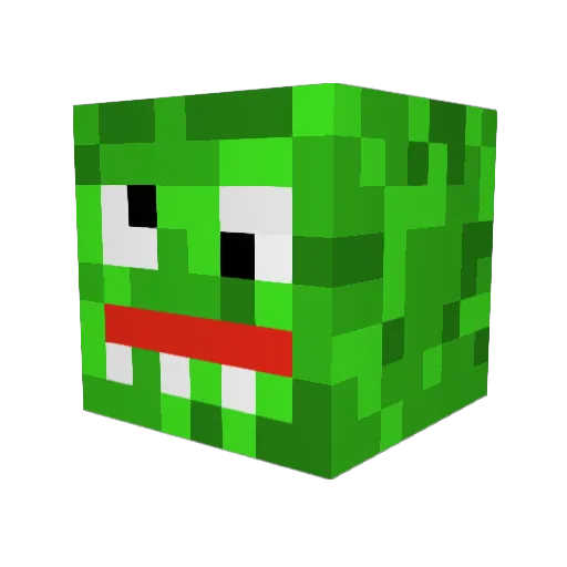 Sugarcorn Minecraft avatar head, 3D render