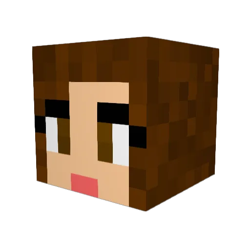 Sugarcubegoddess Minecraft avatar head, 3D render