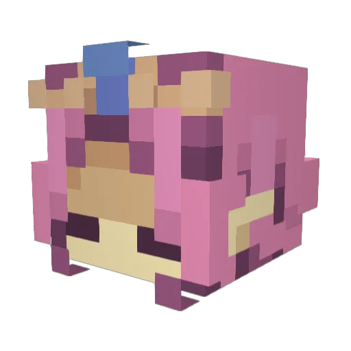 Sugarglace Minecraft avatar head, 3D render