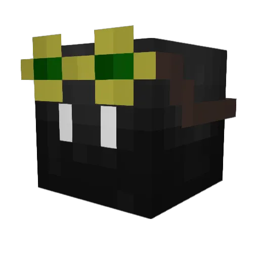Sugarhat Minecraft avatar head, 3D render