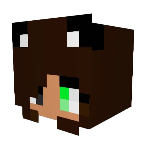 Sugarplum0309 Minecraft avatar head, 3D render