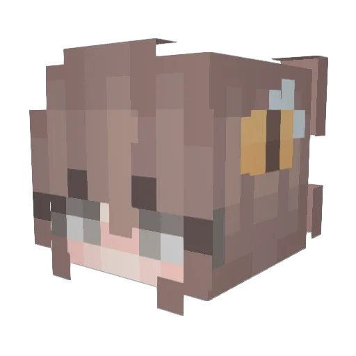 SugarrMango Minecraft avatar head, 3D render