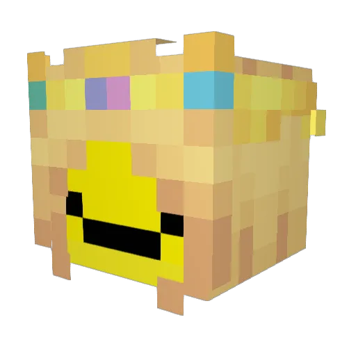 Sugarribbons Minecraft avatar head, 3D render