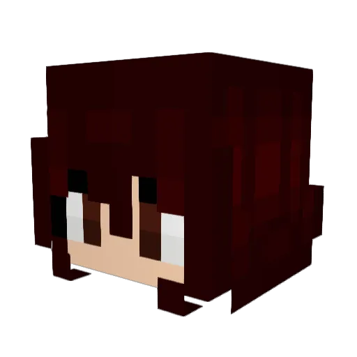 SugarryRose Minecraft avatar head, 3D render