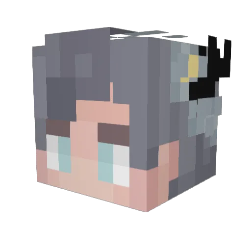 SugarxxStar Minecraft avatar head, 3D render