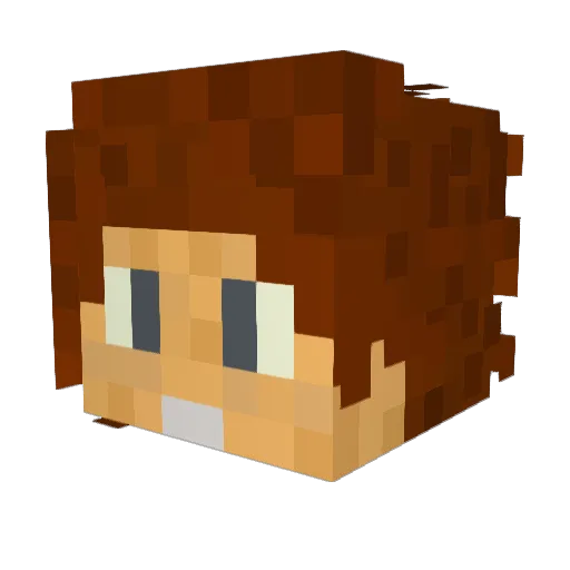 Suge_Roby Minecraft avatar head, 3D render