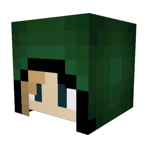 Sugersweet Minecraft avatar head, 3D render