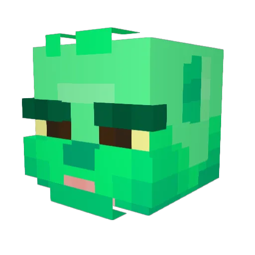 Sugey Minecraft avatar head, 3D render