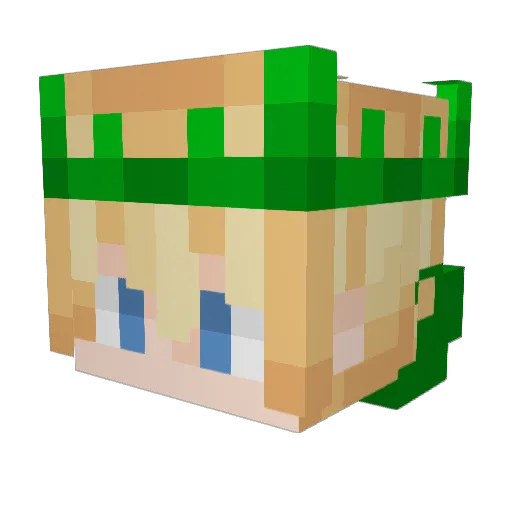 SugioToKosmita Minecraft avatar head, 3D render