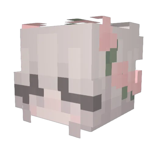 Sugoibread Minecraft avatar head, 3D render