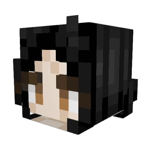 Sugoru Minecraft avatar head, 3D render