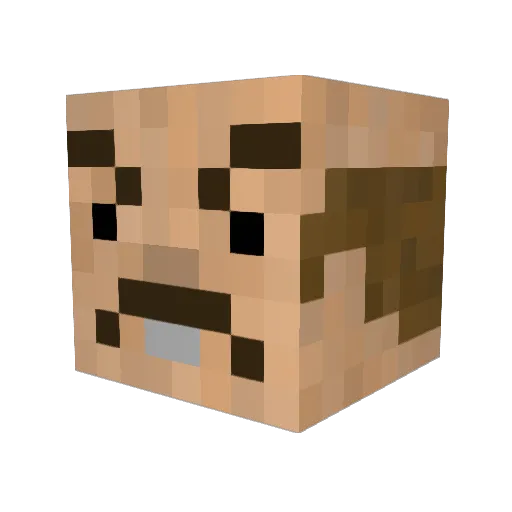 Sugrival Minecraft avatar head, 3D render