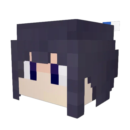 Sugus_08 Minecraft avatar head, 3D render