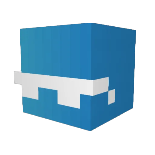 Suhjy Minecraft avatar head, 3D render