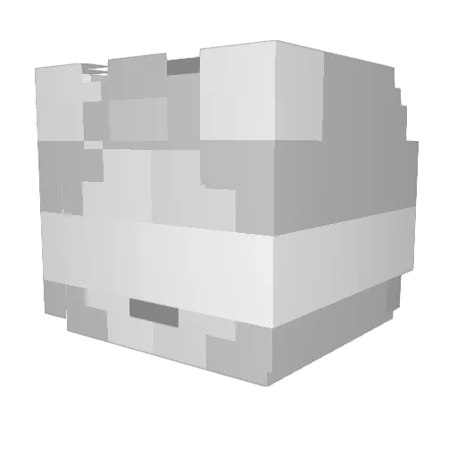 Suhkoi Minecraft avatar head, 3D render