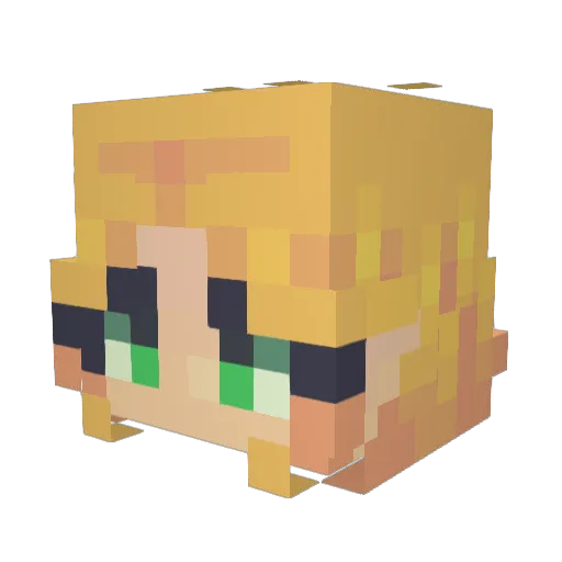 Suhrkle Minecraft avatar head, 3D render