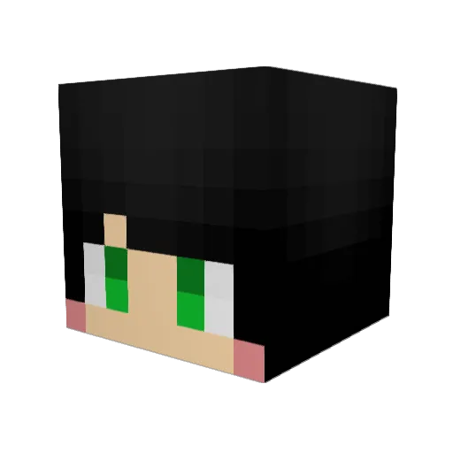 Sui_77 Minecraft avatar head, 3D render