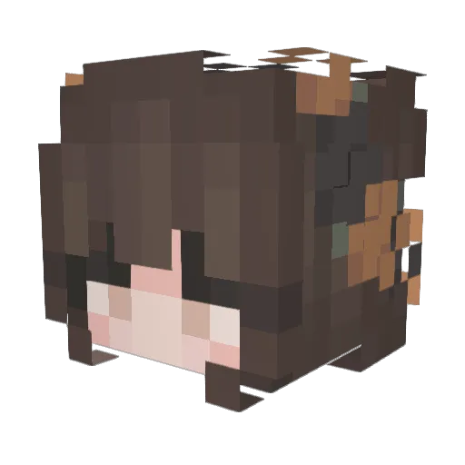 Sui_Xing_ Minecraft avatar head, 3D render